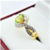 Image 3 : Gold Plated Sterling Silver Natural Peridot (0.57ct) Ring, Size 7, W/A $470.00. Peridot is the birth