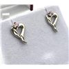 Image 3 : Sterling Silver Pink CZ Earrings, Retail $250.00.
