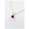 Image 4 : 10KT Yellow Gold Natural Enhnaced Ruby Pendant With Gold Plated Sterling Silver Chain, Retail $400.0