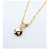 Image 5 : 10KT Yellow Gold Natural Enhnaced Ruby Pendant With Gold Plated Sterling Silver Chain, Retail $400.0