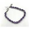 Image 1 : Sterling Silver Natural Amethyst (17ct) Bracelet, W/A $800.00. Amethyst is the birthstone for Februa