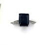 Image 3 : Sterling Silver Natural Dyed Blue Sapphire (5ct) With CZ (0.06ct) Ring, Size 6, W/A $455.00. Sapphir