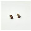 Image 2 : 10KT Yellow Gold Natural Garnet Heart Shape Earrings, Retail $380.00. Garnet is the birthstone for J