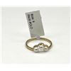 Image 1 : 10KT Yellow Gold 3.5-3.4mm Cultured Pearl Ring, Size 6, W/A $880.00.