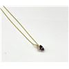 Image 2 : 10KT Yellow Gold Natural Amethyst (1.5ct) Pendant With Gold Plated Sterling Silver Chain, W/A $340.0