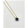 Image 3 : 10KT Yellow Gold Natural Amethyst (1.5ct) Pendant With Gold Plated Sterling Silver Chain, W/A $340.0