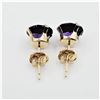 Image 2 : 14KT Yellow Gold Natural Amethyst (2.5ct) Earrings, W/A $600.00. Amethyst is the birthstone for Febr