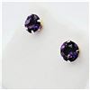 Image 3 : 14KT Yellow Gold Natural Amethyst (2.5ct) Earrings, W/A $600.00. Amethyst is the birthstone for Febr