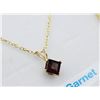 Image 2 : 10KT Yellow Gold Natural Garnet (1.1ct) Pendant With Gold Plated Sterling Silver Chain, W/A $425.00.