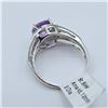 Image 5 : Sterling Silver Natural Amethyst (1.5ct) with Natural Diamond (0.01ct) Ring, Size 8, W/A $600.00. Am