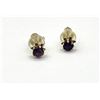 Image 1 : 14KT Yellow Gold Natural Amethyst (0.24ct) Earrings, W/A $590.00. Amethyst is the birthstone for Feb