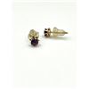 Image 3 : 14KT Yellow Gold Natural Amethyst (0.24ct) Earrings, W/A $590.00. Amethyst is the birthstone for Feb