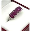 Image 2 : 14KT White Gold Natural Enhanced Ruby (3.15ct) Ring, Size 6.75, W/A $1215.00. Ruby is the birthstone