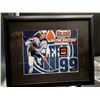 Image 1 : WAYNE GRETZKY #99 - COLLECTOR FRAMED PICTURE WITH GAME USED STICK PIECE: issued by: GREATS OF THE GA
