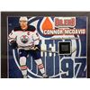 Image 2 : CONNOR MCDAVID #97 - COLLECTOR FRAMED PICTURE WITH GAME USED STICK PIECE: issued by: GREATS OF THE G