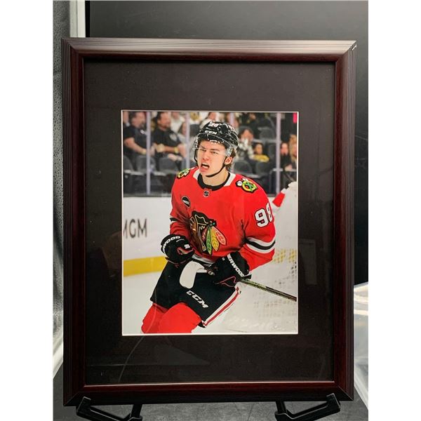 CONNOR BEDARD CHICHAGO BLACKHAWKS ROOKIE SEASON FRAMED COLLECTOR PICTURE