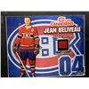 Image 2 : JEAN BELIVEAU - COLLECTOR FRAMED PICTURE WITH AUTHENTIC MONTREAL FORUM SEAT PIECE: issued by: GREATS