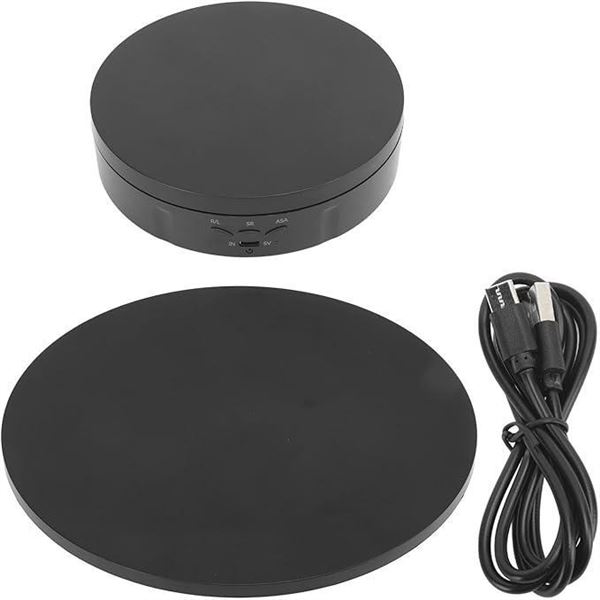 Rotating Display Stand 2 in 1 Electric Rotating Platform Mute Rotating Jewelry Display Turntable for