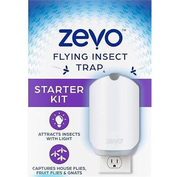 Zevo MAX Flying Insect Trap + Zevo Flying Insect Trap, Fly Trap Captures Houseflies, Fruit Flies, an