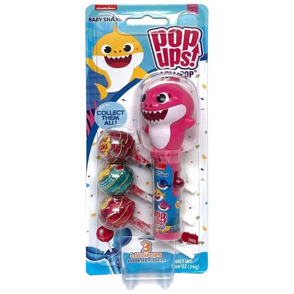 Pop Ups! Baby Shark Lollipop Holder | Collectable Baby Shark Toy Lollipop Case Lot of 6