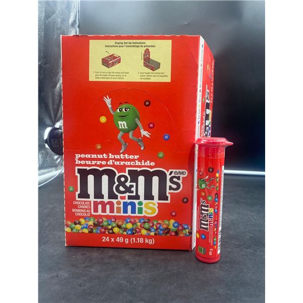 M & M's Mini Tubes Peanut Butter Chocolate Candy 24 x 49g