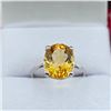 Image 1 : Sterling Silver Natural Citrine (4ct) Ring, Size 7, W/A $635.00. Citrine is the birthstone for Novem