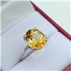 Image 2 : Sterling Silver Natural Citrine (4ct) Ring, Size 7, W/A $635.00. Citrine is the birthstone for Novem