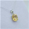 Image 2 : Sterling Silver Natural Citrine (4ct) Pendant With Sterling Silver Chain, W/A $680.00. Citrine is th
