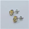 Image 3 : Sterling Silver Natural Citrine (3ct) Earrings, W/A $575.00. Citrine is the birthstone for November.