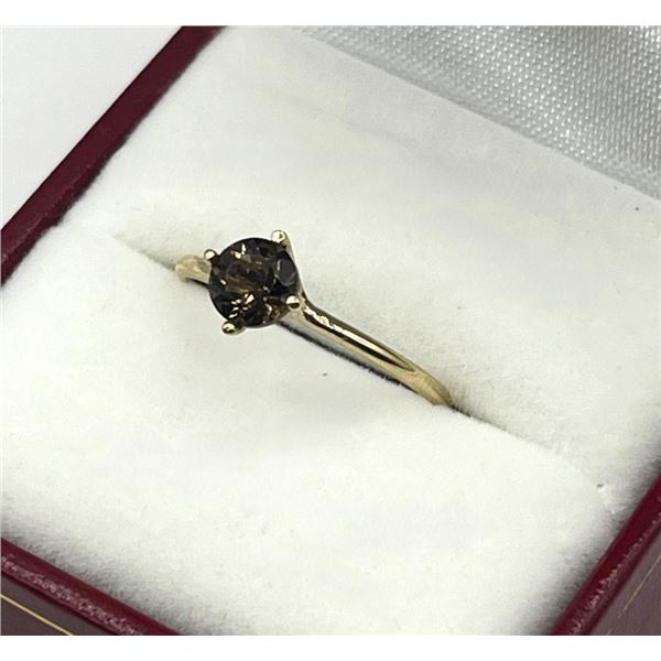 10KT Yellow Gold Natural Smoky Quartz (0.45ct) Ring, Size 6.5, W/A $675.00.