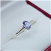 Image 2 : Sterling Silver Natural Tanzanite (0.50ct) Ring, Size 7.5, W/A $645.00. Tanzanite is the birthstone 