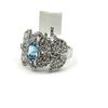 Image 2 : Sterling Silver Natural Blue Topaz (0.84ct) with CZ (1.92ct) Ring, Size 6, W/A $525.00. Blue Topaz i