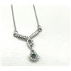 Image 1 : Sterling Silver Natural Emerald (0.10ct) with CZ (0.35ct) Necklace, W/A $550.00. Emerald is the birt