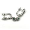 Image 3 : Sterling Silver Natural Emerald (0.20ct) with CZ (0.15ct) Earrings, W/A $635.00. Emerald is the birt