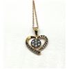 Image 4 : Sterling Silver Rose Plated CZ (1.5ct) Heart Shape Earring and Necklace, W/A $780.00.