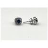 Image 6 : Sterling Silver Natural Blue Sapphire (0.66ct) with Diamonds (0.01ct) Earrings, W/A $600.00. Sapphir