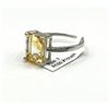 Image 2 : Sterling Silver Natural Citrine (3.5ct) with CZ (0.06ct) Ring, Size 8, W/A $470.00. Citrine is the b