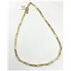Image 1 : Gold Plated Sterling Silver CZ Paperclip 16" Necklace, Retail $450.00.