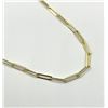 Image 2 : Gold Plated Sterling Silver CZ Paperclip 16" Necklace, Retail $450.00.