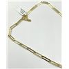 Image 3 : Gold Plated Sterling Silver CZ Paperclip 16" Necklace, Retail $450.00.