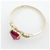 Image 4 : 10KT Yellow Gold Natural Enhanced Ruby (0.65ct) and Diamond (0.04ct) Ring, Size 6.5, W/A $1340.00. R