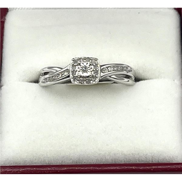 Sterling Silver Natural Diamond (0.10ct) Ring, Size 7, W/A $560.00. Diamond is the birthstone for Ap