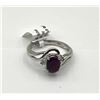 Image 1 : Sterling Silver Natural Ruby (1.55ct) with CZ (0.04ct) Ring, Size 7, W/A $475.00. Ruby is the births