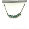 Image 1 : Sterling Silver Natural Emerald (0.60ct) Necklace, W/A $500.00. Emerald is the birthstone for May.