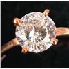 Image 2 : 10K Rose Gold 2G Moissanite 1.2Ct Ring (~Size 6)(Ring is resizable for $40), Made in Canada, Apprais