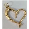 Image 2 : 10K Yellow Gold 0.72G Heart Pendant, Suggested Retail Value $300