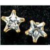 Image 1 : 14K Yellow Gold Star Cz Screw Back Earrings, Suggested Retail Value $120
