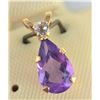 Image 2 : 10K Yellow Gold Amethyst And Moonstone (0.7ct) Pendant, Made in Canada, Suggested Retail Value $240