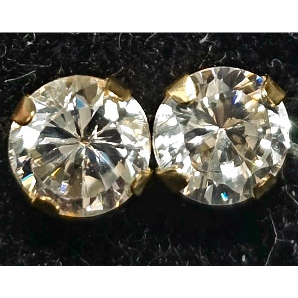 14K Yellow Gold Cz Earrings, Suggested Retail Value $120