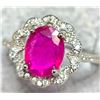 Image 2 : Silver Ruby And Cz Ring, Suggested Retail Value $200